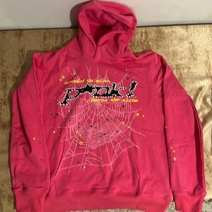 Pink SP5DER Hoodie SIZE L